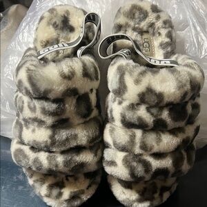 UGG Women's Fuzzy Animal Print Slippers